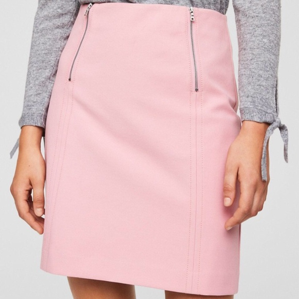 Loft Pink Zipper Skirt